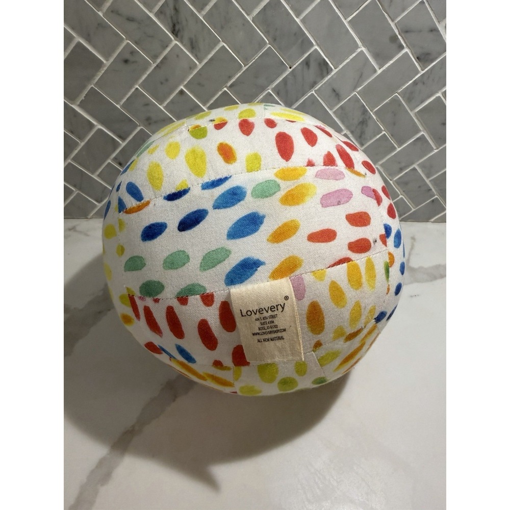 Lovevery Organic Cotton Rainbow Colorful Soft Ball Large Retired